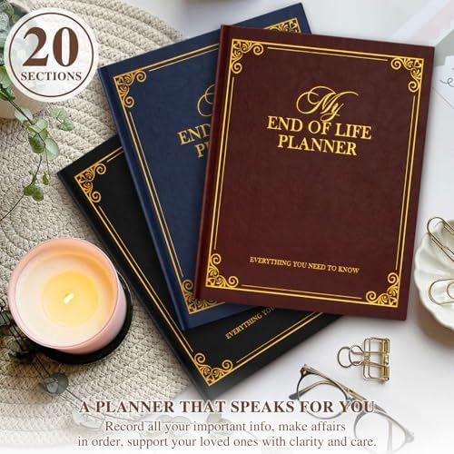 Lanpn End of Life Planner Death Organizer with Tabs, Final Wishes & Financial Estate Planning Journal, When I Die Journal for Senior, Before Death Life and Care Plan Book, Black, Leather Hardcover - Image 6
