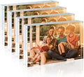 Egofine A4 Acrylic Frames 4 Pack, 20mm Thicker Frameless Clear Picture Frames, Double Sided Magnetic Picture Frames, Free Standing Desktop Display by Egofine