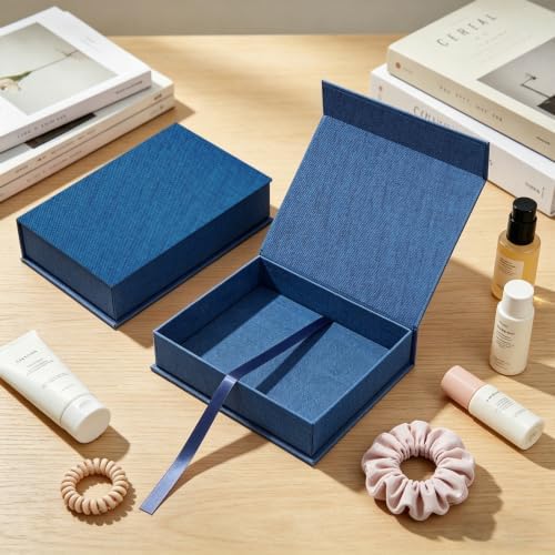 4x6 Photo Storage Box, Premium Linen Memory Box for Photos, Pictures, Certificates, Scrapbooking Supplies & Jewelry - Portable, Stackable Organizer for Home, Crafters & Collectors - Image 6