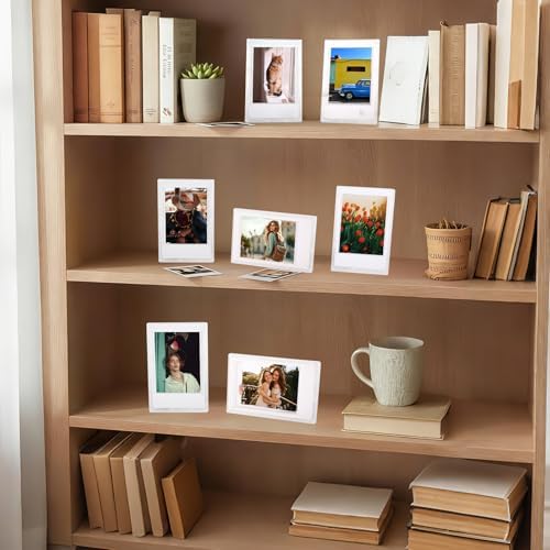2x3 Photo Frames for Instax Mini EVO 13 12 Liplay SE Link 3 Camera Film, 3-inch Small Picture Frame for Mini 11 40 41 90 99 7+ Photo with Clear Protective Film (8-Packs Frosted Clear) - Image 3