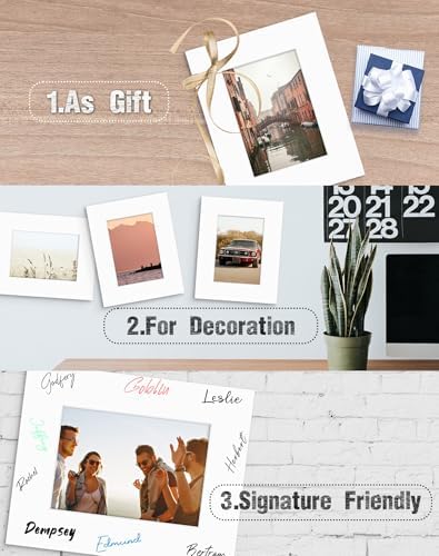 Golden State Art, 10 Pack 8x10 Slip-in Photo Mats Kits for 5x7 Photos White - Image 5