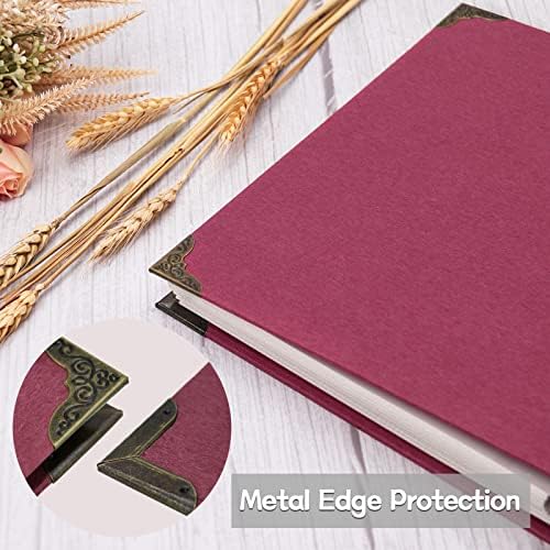 Vienrose 3-Ring Self-Adhesive Photo Album 9x10.6 In, 40 Pages, Red - Image 2