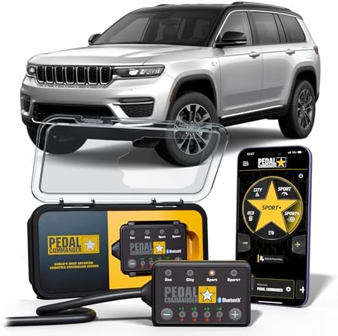 PEDAL COMMANDER for Jeep Grand Cherokee L 2021-2026 Throttle Response Controller - 36 Driving Settings, Anti-Theft, App Control, Throttle Controller Performance Parts, Grand Cherokee L Accessories by PEDALCOMMANDER