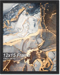 Fxojyvo 12x15 Picture Frame Black Engineered Wood Wall Hanging by Fxojyvo