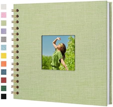 Scrapbook Photo Album, Linen Covered, 8x8 Inches, 20 Sheets/40 Pages by Yopih