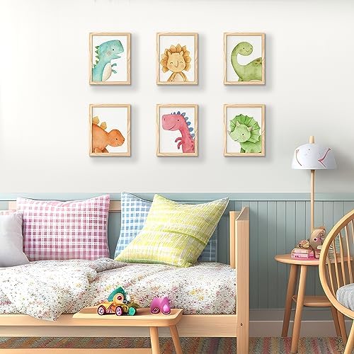 upsimples 8x10 Picture Frame Set of 10, Display Pictures 5x7 with Mat or 8x10 Without, Multi Photo Frames Collage for Wall or Tabletop Display, Natural - Image 2