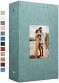Vienrose 4x6 Photo Album,420 Pockets,Linen Cover with Window,Green by Vienrose