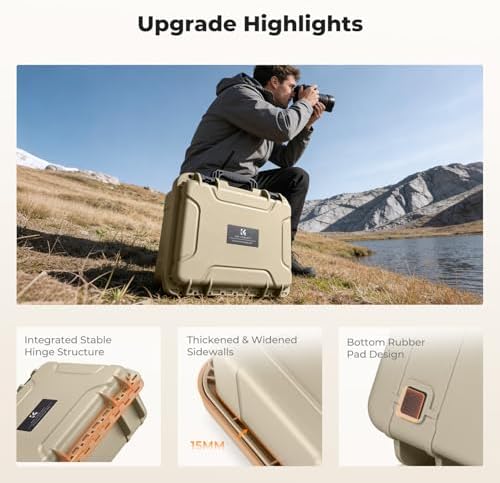 K&F CONCEPT Waterproof Hard Case, IP67 Protective Case with Pre-Scored Foam - Image 5
