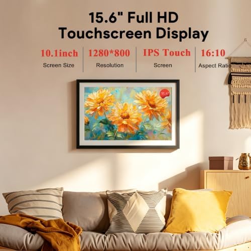 Digital Picture Frame, Frameo 15.6" WiFi Digital Photo Frame Large Display - Image 3