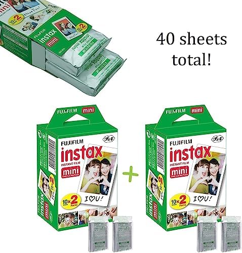 Fujifilm Instax Mini 11 Instant Camera Ice White + Fuji Film Value Pack (40 Sheets) + Shutter Accessories Bundle, Incl. Compatible Carrying Case, Quicksand Beads Photo Album 64 Pockets - Image 2