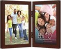 Americanflat Hinged 8x10 Picture Frame with Shatter-Resistant Glass - Double Picture Frames with Engineered Wood - Signature Collection - Photo Frame for Tabletop Display - Mahogany by Americanflat