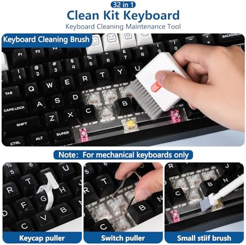 Inesore 32 in 1 Phone Cleaning Kit for iPhone AirPods MacBook Earbuds-White - Image 5