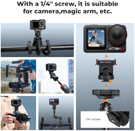 K&F CONCEPT Plastic Cold Shoe Mount for DJI Osmo Action 6/Osmo Nano - Image 6