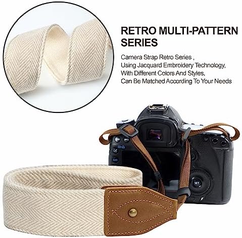 Padwa Lifestyle 2" Wide Classic Crazy Horse Art Cowhide Head Cotton Camera Straps for Photographers - Image 5