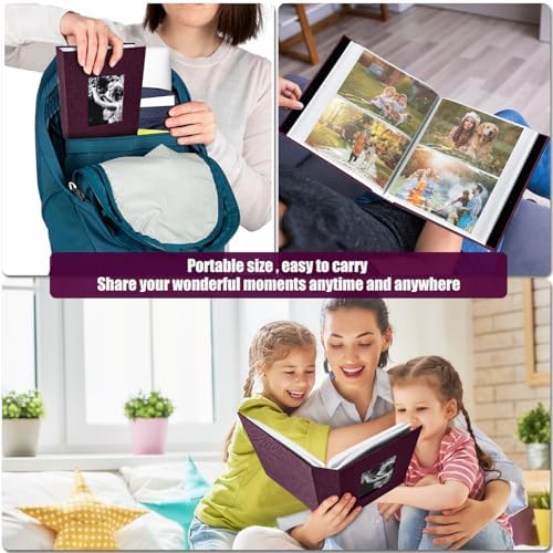 200-Pocket Photo Album 4x6 - Slip-In Picture Album with Linen Cover & Display Window, Vertical Photo Book for Wedding, Family, Baby, Anniversary & Vacation Memories (Holds 200 Photos) - Image 6