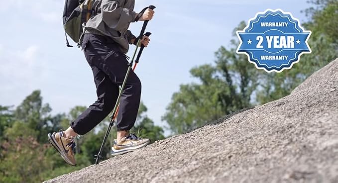 Selfie Trekking Pole – Ultralight 7075 Aluminum Hiking Poles with Built-in 1/4” Mount, Selfie Clamp, Tripod & Camera Kit – Adjustable Flip-Lock Walking Stick for Men & Women - Image 8