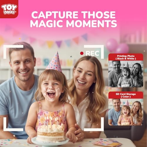 TOY Life Kids Instant Print Camera, 1080P, Ages 3-12, Pink - Image 5