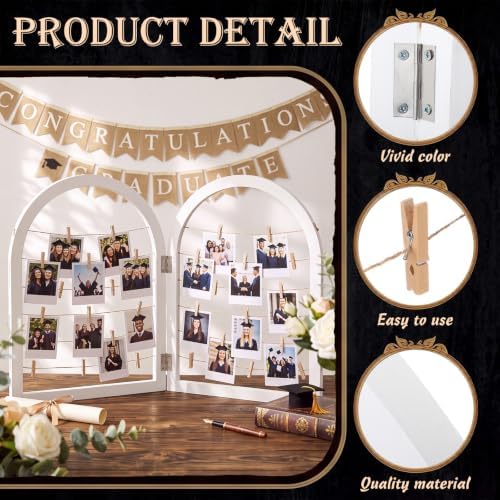 Briwooody 2 Panel 24 x 18 Inch Photo Display Board Frame - Image 3
