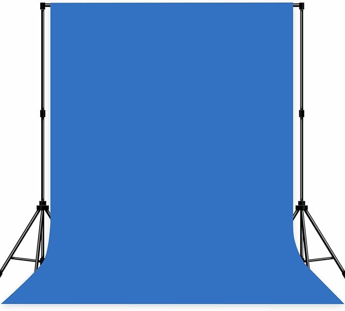 Blue Photo Backdrop Professional Photography Background Polyester 8x10ft | Seamless Design eliminates Wrinkle Portrait Photography Wedding Dark Theme Decorations by MIZSYE