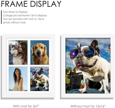 DUENPY 12x16 Collage Frame For 4 5x7 Photos White - Image 4