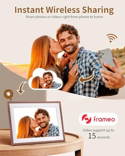 Frameo 10.1 Inch WiFi Digital Picture Frame，Electronic Frame,1280 * 800IPS HD Cloud Smart Digital Photo Frame,32GB Storage, Wall Mountable, Auto-Rotate,Easy to Share Photos or Videos via FRAMEO APP - Image 2