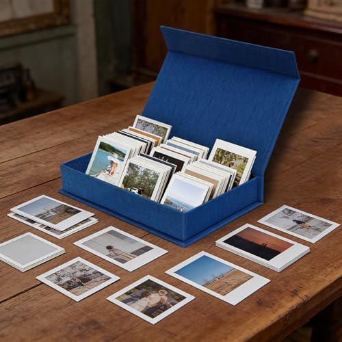 8x10 Photo Storage Box, Premium Linen Memory Box for Photos, Pictures, Certificates, Scrapbooking Supplies & Jewelry - Portable, Stackable Organizer for Home, Crafters & Collectors - Image 3