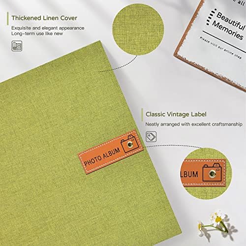Popotop Large Photo Album Self Adhesive 4x6 5x7 8x10 Scrapbook Album DIY Picture Book,Gifts for Mom,Family Baby and Wedding,with Metal Pen and Plastic Board - Image 3