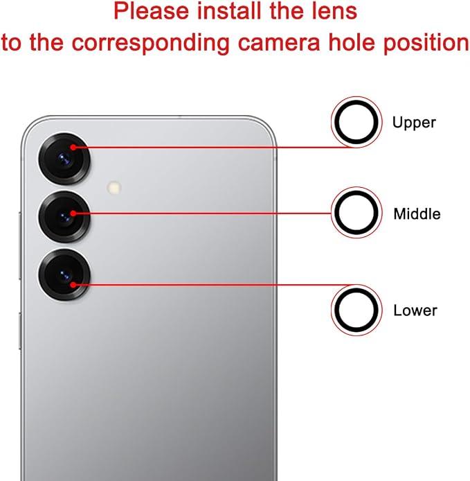 2 Sets Rear Back Camera Lens Glass Replacement for Samsung Galaxy S25+ Plus 6.7-inches with pre-Installed Adhesive and Reparing Toolkit - Image 6
