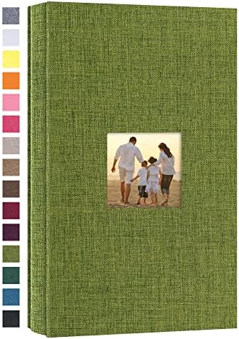 potricher Photo Album 4x6 Pictures, 300 Pockets, Linen Cover, Green by potricher