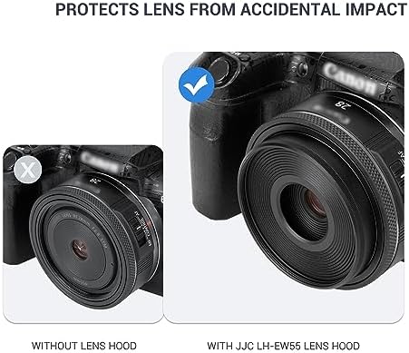 Lens Hood for Canon RF 28mm f/2.8 STM Lens, RF 28mm Lens Hood, Lens Hood Replace Canon EW-55 Hood, Compatible with 55mm Filters and 55mm Lens Cap - Image 4