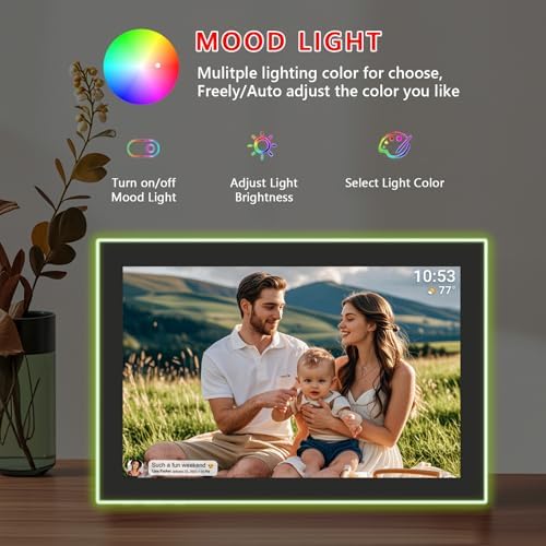 32GB FRAMEO 10.1 Inch WiFi Digital Photo Frame, 1280x800 HD IPS LCD Touch Screen, Auto-Rotate, 32GB Storage, Support USB Drive/SD Card Extend Storage, Share Moments via Frameo App - Image 4