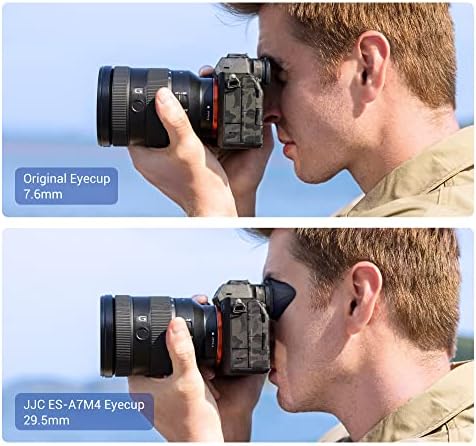 JJC Camera Viewfinder Eyecup Eyepiece for Sony A7R VI A7R V A7R5 A7 IV A7M4 A7S III A7SIII A7S3 A1 Alpha 1 Replaces Sony FDA-EP19 Eye Cup, Oval Shape Soft Silicone and 360° Rotatable Design - Image 5