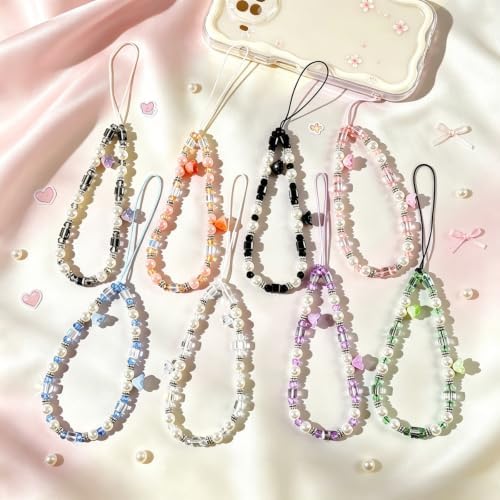 Phone Charm Beaded Camera Wrist Strap Cute Chain Lanyard Wristlet - Image 7