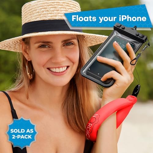 Nordic Flash Floating Wrist Strap (2-pack) for Phone & Action Camera - Compatible with GoPro Hero 13, Insta360 X4, DJI Action 5 Pro, OM System TG-7, Kodak PixPro WPZ2 & iPhone - Red & Orange - Image 2