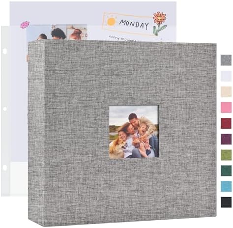 Mublalbum 12x12 Inch 3 Ring DIY Scrapbook Photo Album 80 Pages, Grey by Mublalbum