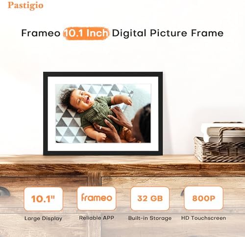 Frameo 10.1'' Digital Picture Frame WiFi, Electronic Photo Frame Slideshow - Image 2