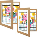 2 Pack 10x12.5 Front-Opening Kids Artwork Frames Changeable (Brown) by GoldenStateArt