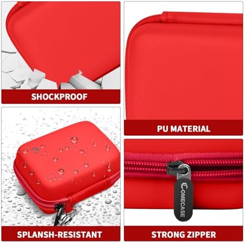 Comecase Digital Camera Case for Kodak PIXPRO FZ45 FZ55 for Travel, Red - Image 3