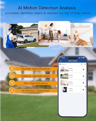2K Cameras for Home Security, Plug-in Security Camera Outdoor/Indoor w/Color Night Vision&Motion Detection for Baby/Pet/Vehicle Monitor, 5G/2.4GHz Dog Camera w/2-Way Audio/Cloud&SD Card Storage - Image 5