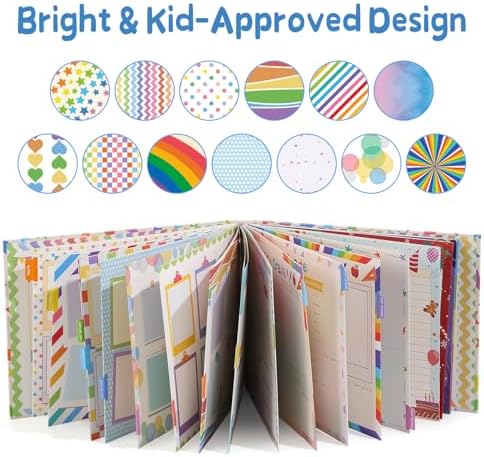 Scrapbooking Albums for Kids School Years Memory Book, Preschool to 12th Grade, 17 Pocket Pages for Photos & Artwork, Includes Birthday/Christmas/Halloween Pages, Index Tabs & Ruler, Gift-Ready Box - Image 3