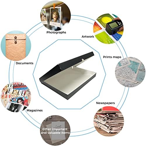 Lineco Clamshell Archival Storage Box, 13.5x19.5x1.75 In, Black, Pack of 2 - Image 6