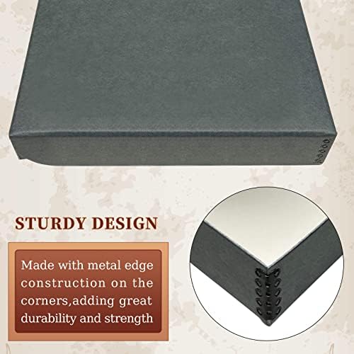 Golden State Art, Clamshell Archival Storage Box 9x12, Gray, Pack of 2 - Image 4