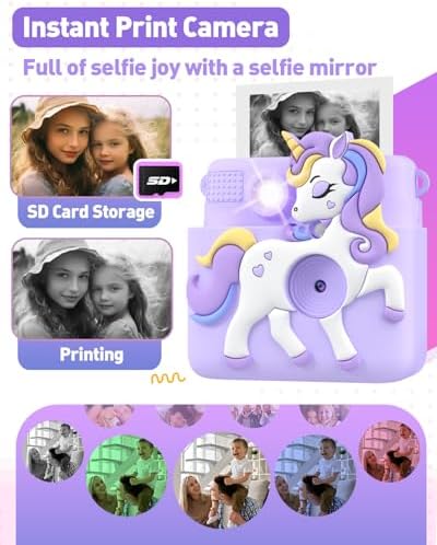 Kids Camera Instant Print,1080P Digital Camera Toy for 3-8 Years Old Girls - Image 3