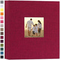 potricher Photo Album 4x6 Pictures, 600 Pockets, Linen Cover, Red by potricher