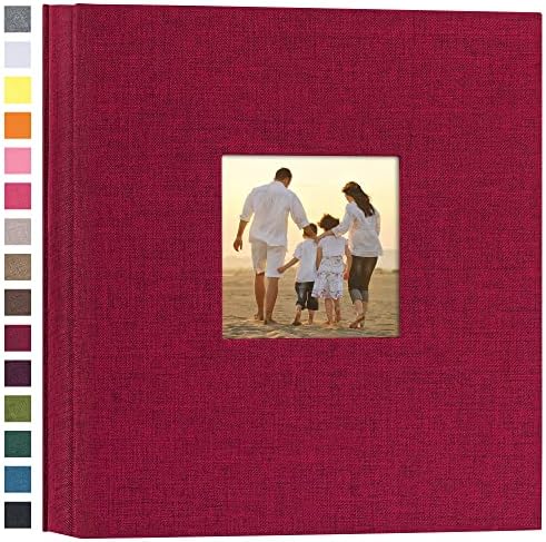 potricher Photo Album 4x6 Pictures, 600 Pockets, Linen Cover, Red by potricher
