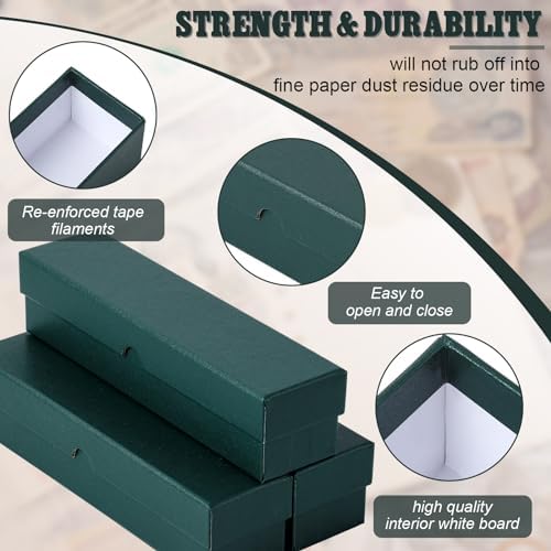 Teling 8 Pcs 2x2 Coin Storage Collectors Box, 9 x 2 x 2 Inches, Dark Green - Image 3