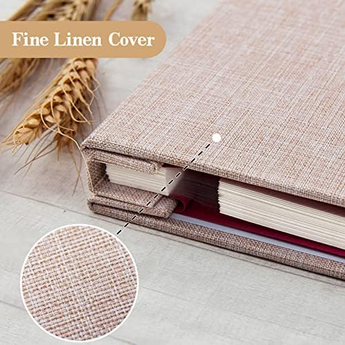 potricher Large Self Adhesive Photo Album 40 Pages, Linen cover, Beige - Image 5