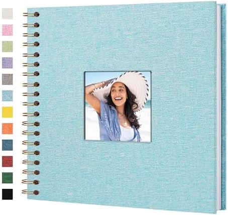Scrapbook Photo Album, Linen Covered, 10x10 Inches, 20 Sheets/40 Pages by Yopih