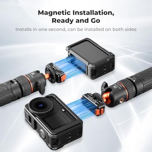 K&F Concept Magnetic Adapter Mount for DJI Osmo Action 6/Osmo Nano, Metal - Image 3