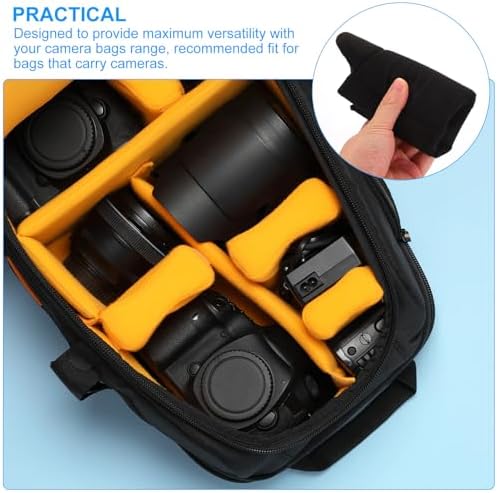 PATIKIL Camera Bag Divider, 2Pcs 6.5"x6.3"x0.55" Shockproof Camera Bag Inserts Separator Pad Protective Lens for Nikon Camera DSLR Protect Bag Organizer Universal Divider Cushion, Black - Image 5